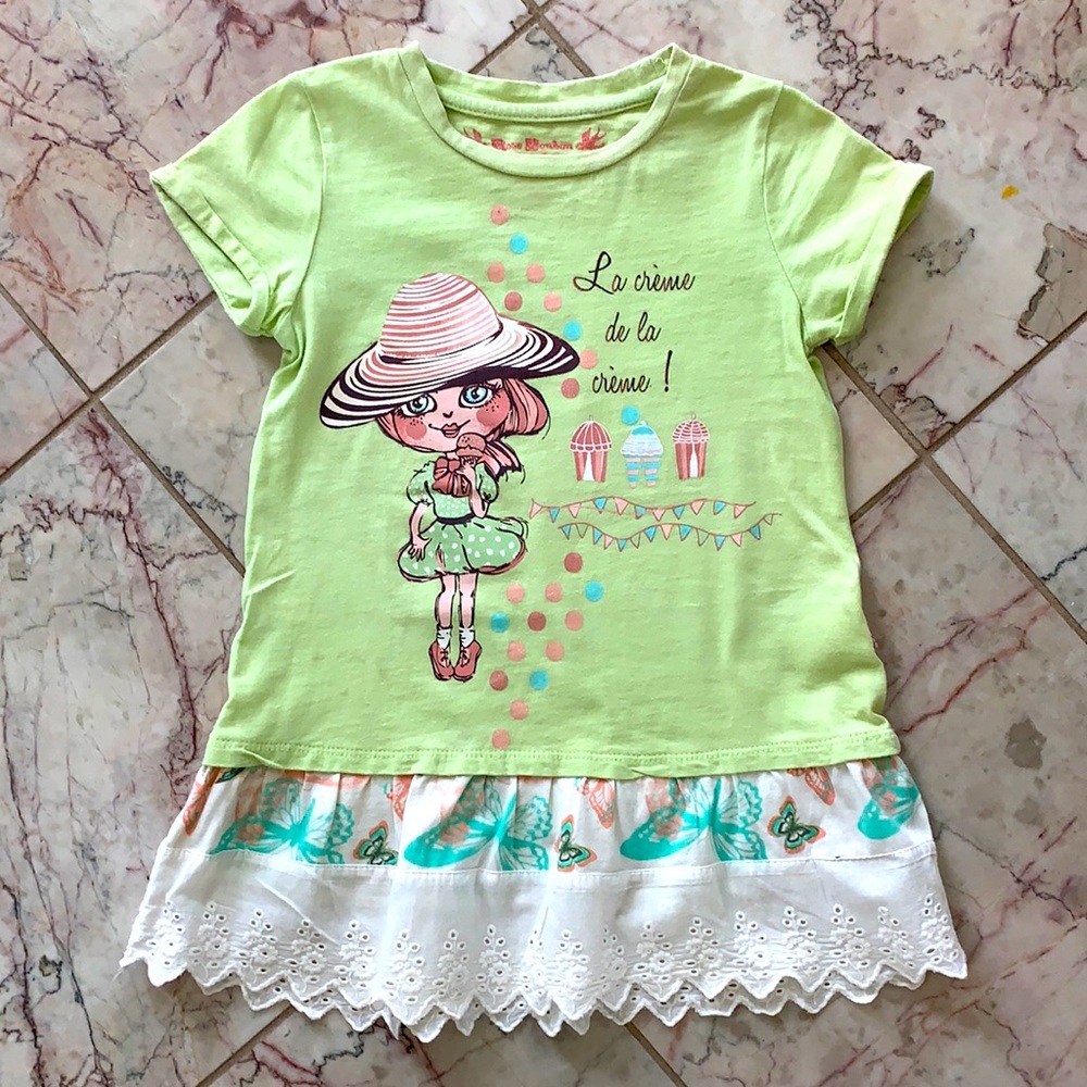 (3 for 20$) Green dress Ruffle in Lace